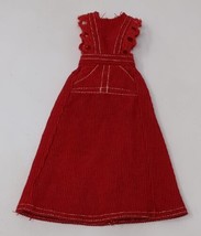 Vintage 1972 Barbie O Boy 3486 Red Corduroy Dress 1970s 70s - £8.67 GBP