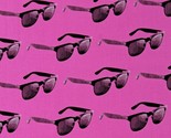 Cotton Sunglasses Shades Eyeglasses Pink Cotton Fabric Print by the Yard... - $10.95