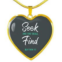 Express Your Love Gifts Seek and You Shall Find Necklace Engraved 18k Gold Penda - $69.25