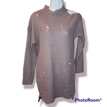 NWT Moral Fiber Pink Distressed Sweater Dress Sz M - £15.52 GBP