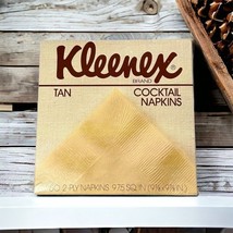 Kleenex Tan Cocktail Napkins Brand New Never Opened Vintage 1981 50 2-Ply - $206.29 MXN