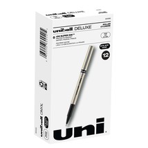 uni-ball Deluxe Rollerball Pens Fine Point Black Ink 12/Pack (60052) - £39.16 GBP