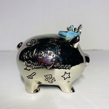 Piggy Bank Mud Pie Welcome Little Prince Nursery Décor Blue Crown Mini 3.5&quot; - $28.71