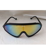 Vintage TVA 1980s Sport Ski Sunglasses Mirror Lens Black Frames Taiwan - $753.77 MXN