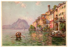 Gandria Switzerland Watercolor Printed Unused Postcards-
show original t... - £27.07 GBP