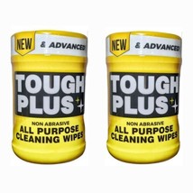 2 PACKS Of Tough Plus Heavy Duty All Purpose Cleaning Wipes 160 Pre-Soak... - £14.87 GBP