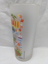 2009 Catstudio Aloha Hawaii Frosted Glass Cup 6&quot; - £28.48 GBP