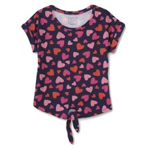 Simply Styled Girls&#39; Knotted T-Shirt - Hearts - £7.10 GBP