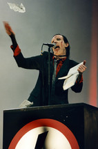 Marilyn Manson in suit on stage performing 18x24 Poster - £19.28 GBP