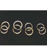 Sterling SIlver Thick Medium Hoop Earrings - $6.82 CAD