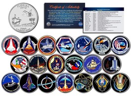 SPACE SHUTTLE PROGRAM MAJOR EVENTS Colorized FL Quarters U.S. 20-Coin Se... - $65.41