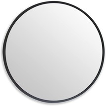 A Decorative Large Black Round Wall Mirror For The Living Room, Bedroom, And - £40.64 GBP