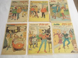 Six 1963-1967 Archie Comic Pin-Up Pages Betty and Veronica, Christmas - £7.91 GBP