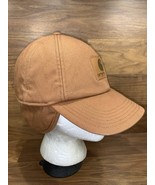 Carhartt Ear Flap Canvas Hat Cap Size Med/Large A199 Brown Work Hat - $14.25