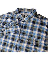 Mossimo Supply Lg Plaid Button Down Shirt Blue Gray Cotton Casual Layeri... - $499.57 MXN