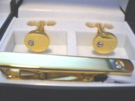 GP Tie Clasp and Cuff Link Set with CZ - €6,99 EUR
