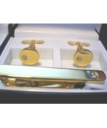 GP Tie Clasp and Cuff Link Set with CZ - $149.76 MXN