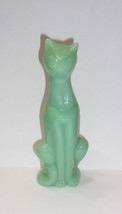 Viking Mold Epic Line Jadeite Jade Green Sitting Cat Figurine Mosser Mad... - $77.55