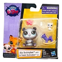 Littlest Pet Shop Action Figure Aila Rockingham &amp; 110 Pandin 111 New On Card - $42.52