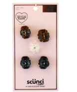 SCUNCI NO SLIP GRIP MINI CLAW HAIR CLIPS - 5 PCS.  (32163) - $8.99