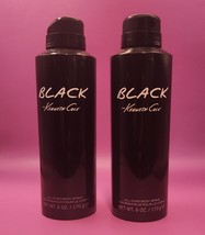 Two (2) Cans - BLACK - By Kenneth Cole - 6oz - All Over Body Spray For Men - £15.35 GBP