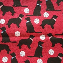 Jo-Ann Cotton Quilt Fabric 47&quot;x44&quot; Red Baseball Dogs Bandanas Stars Stripes - £10.24 GBP