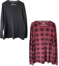 Old Navy Soft-Washed Waffle Knit Thermal Shirt Long Sleeve Raglan Red Me... - £15.50 GBP