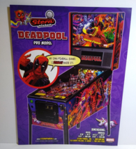 Deadpool Pinball Flyer Marvel Comics Pro Edition Promo Art Superhero Original - £12.07 GBP