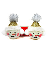 4&quot; Snowman Christmas Holiday Hangable Ornament Decoration Santa Hat YELLOW - $110.79 MXN