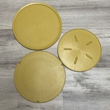 Vtg Rubbermaid Lazy Susan Turntable Lot of 3 Harvest Gold 10.5" 2709 9.2... - $23.02