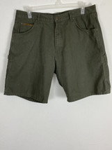 Walls Mens Shorts Size 40 Green Cargo Pockets Work Casual 9.5&quot; Inseam Fl... - £16.77 GBP
