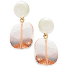 Charter Club Imitation Pearl and Stone Drop Earrings - £11.79 GBP