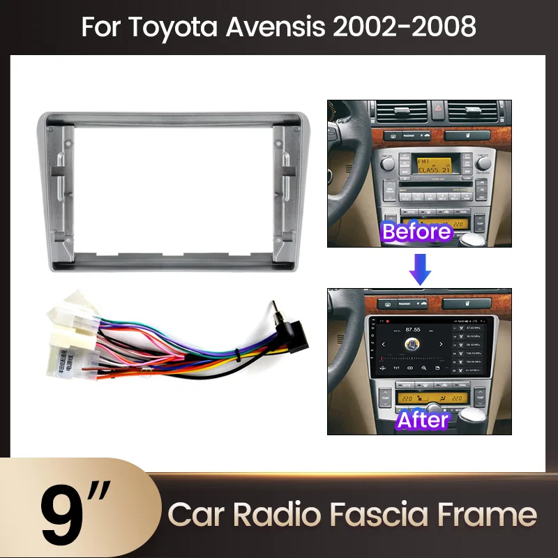 Car Android Multimedia Player Radio Panel Frame for Toyota Avensis T25 T27 - £15.92 GBP+