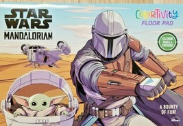 Disney Star Wars Mandalorian Baby Yoda Grogu Floor Pad Xl Color Pad + Stickers - £11.19 GBP
