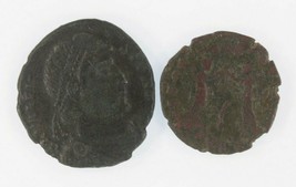 Roman Empire 2-coin Set Constantius II Victories Valens dragging Captive - £39.56 GBP