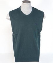 Chaps Green Cotton Knit Sleeveless Sweater Vest Mens NWT - £35.39 GBP