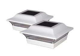 Classy Caps 5x5 White Aluminum Imperial Solar Post Cap SL214W (2 Pack) - £62.91 GBP