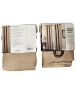 Envision Studio Set of 2 Single Panel Montego Taupe Curtains 48x63 Solid... - $28.05