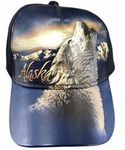 Alaska  Howling Wolf  Detailed Adjustable Baseball Ball Cap Hat New - £15.56 GBP