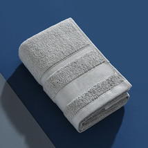 Super Soft Cotton Towels Face Hand Bath Towel Solid Color Large Grey - £7.07 GBP