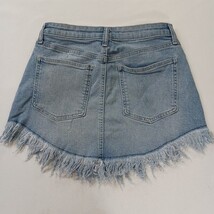 Celebrity Pink RN#133647 Juniors Women's 7/28 Blue Cotton Frayed Denim Skirt  image 15