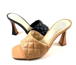 Vince Camuto Reselm Leather Quilted High Heel Slip On Mule Choose Sz/Color - £63.29 GBP