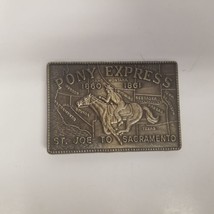 Pony Express: St. Joe To Sacramento Belt Buckle, 1860-1861, Horse Logo - £11.64 GBP