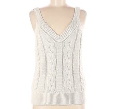 NEW Banana Republic Women’s Cable Knit Sweater Tank Ivory Size Medium NWT - £38.26 GBP