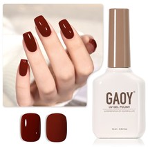 GAOY Red Gel Nail Polish, 16ml Soak Off Gel Polish, UV Light - £9.28 GBP