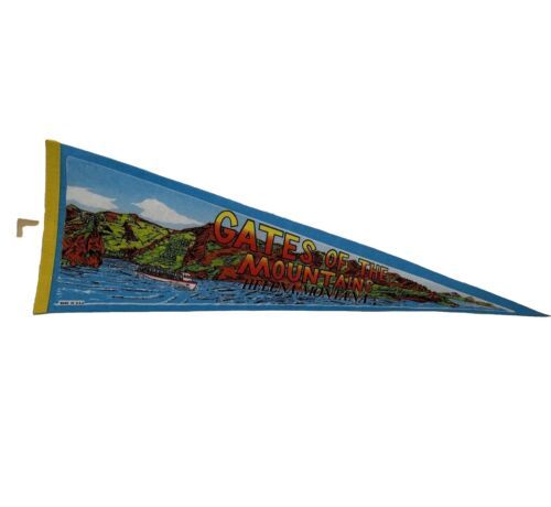 Montana Gates Of The Mountains Felt Banner Pennant 26&quot; Souvenir Vtg - $11.10