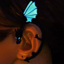 Glowing Dragon Ear Wrap – Black Fantasy Clip Earring (No Piercing) - $19.99