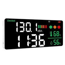 5-in-1 Decibel Meter - 30-130dB Range Wall Mount Sound Level Meter, 11&quot; ... - $60.19