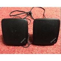 Sony Speakers Wired Model SRS-5 Black Portable Tested &amp; Works Small Mini - £71.94 GBP