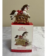 SANTA CERTIFIED Toy Rocking Horse Keepsake Ornament by Hallmark - £11.68 GBP